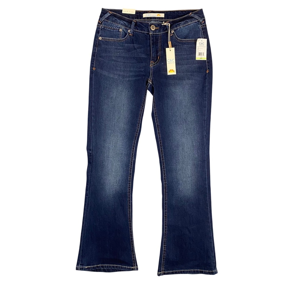 C&C‎ California Bootcut Jeans Dark Wash Womens Size 4 Waist 27 NWT